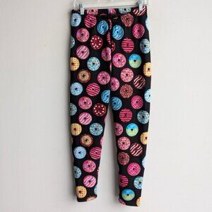 Just Cozy Colourful Donut Print Fleece Lined Leggings
